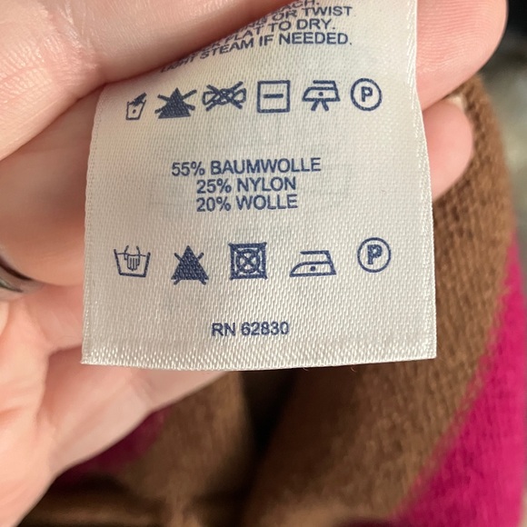 Lands’ End Striped Tunic Length Cardigan, Large - Picture 5 of 5